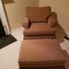 Couch, love seat, swivel rocker and ottoman