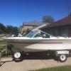 16 Ft. Slickcraft fiberglass boat (seats up to four passengers) offer Garage and Moving Sale
