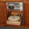 1950's Zenith Console Radio/Cassette/Record Player with extensive library 78 Records and Cassettes