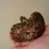 Female ball python and heating pad/container