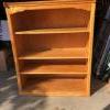 Solid Oak Bookshelf and TV Stand