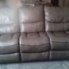 Sofa Recliner-Gray Leather