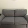 Arhaus grey loveseat