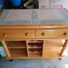 Oak table w/6 chairs and matching sideboard offer Home and Furnitures