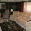 RECLINER SECTIONAL-5-pc Tan Micro-Suede Fabric Sectional. 