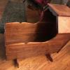 Solid mahogany wood rocker cradle
