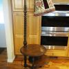 Old antique end table with 2 shelves