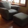 Sofa and chair with ottoman