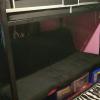 Black Metal futon bunk bed /twin top , couch double bed bottom offer Home and Furnitures