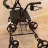 EXTRA WIDE ROLLATOR-WALKER with SEAT & BASKET