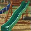two outdoor kids fiberglass slides