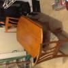 Table wood two chairs offer Home and Furnitures