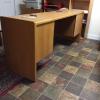 Desk - Long, narrow, all wood