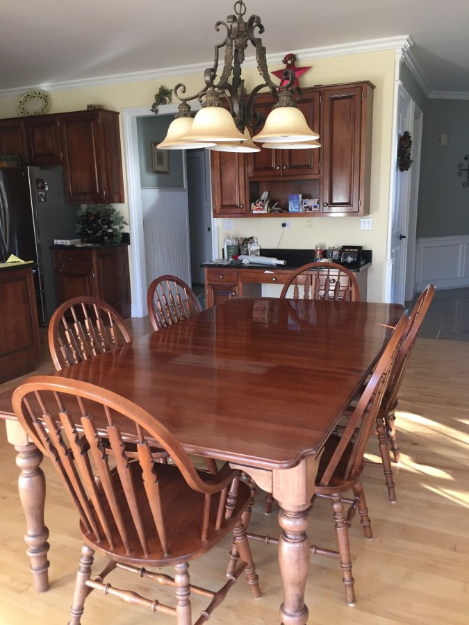 Solid Cherry Wood Kitchen Table With Chairs 2 