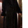 LONG BLACK MINK COAT