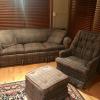 Sofa bed and matching chair & ottoman