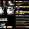 Ring Girl for boxing events in Indianapolis on February 15 and 16, 2019