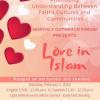 Love across all religions shown in Islam.  offer Events