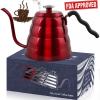 Triple Layer 18/8 Stainless Steel Pour Over Coffee Kettle with Thermometer offer Home and Furnitures
