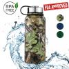 32 OZ Double Wall Stainless Steel Insulated Wide Mouth Water Bottles
