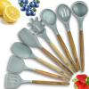 Save 20% on 8 Piece Natural Acacia Wooden Silicone Cooking Utensils Set with Amazon Coupon