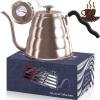 Stainless Steel Pour Over Coffee Kettle with Built-in Thermometer, with 10% off Amazon Coupon