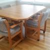 Nice solid oak kitchen set   $125.00 offer Home and Furnitures