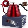 Triple Layer 18/8 Stainless Steel Pour Over Coffee Kettle with Thermometer offer Home and Furnitures