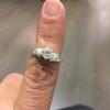 2 carat 14k white gold size 6.5 ring