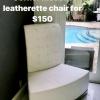Leather Chairs, King Size Bed, Coffee Table, and Movie Recliner Leather Chairs