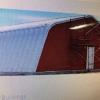 steelmaster building, 40L x 30W x 18H, gambrel-shaped, open-ended steel building, never erected. 