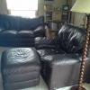 Couch, love seat, and chair with ottoman 