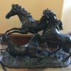 Large bronze 3 horse sculpture 