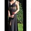 Beautiful black prom dress with silver and black beading offer Clothes