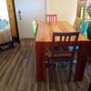 Pine dining table and chairs