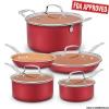 9-Piece Aluminum-Infused Copper Ceramic Nonstick Pots & Pans Set, As Low As  offer Home and Furnitures