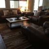 Genuine leather sofa, love seat, chair and ottoman 
