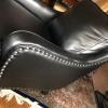 chairs: amazing black leather side chairs for living area