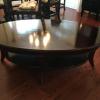  solid wood oval coffee table 