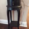 Side Table, tall, slim dark finish offer Home and Furnitures