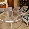 White Wicker Table & Chairs offer Lawn and Garden