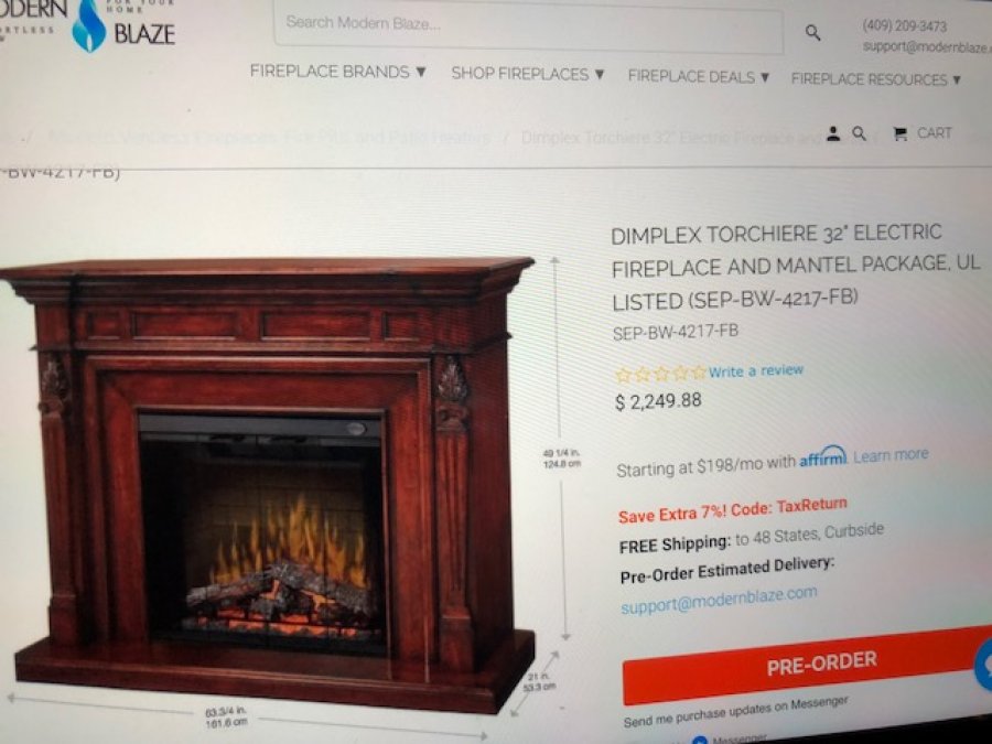 Dimplex Torchiere Elecrtic Fireplace Buffalo Classifieds 14026
