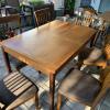Teak dining room table and 6 chairs