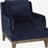 Navy Blue Plush Arm Chair