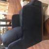Navy Blue Plush Arm Chair