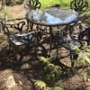 5 Piece Cast Iron Patio Table and Chairs