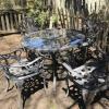 5 Piece Cast Iron Patio Table and Chairs