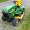 John Deere 318 garden tractor with mower, snow blower and plow/blade