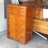 Antique dresser and a queen size headboard w/ waterbed offer Home and Furnitures