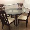 Glass Top Dinning Table with 4 chairs offer Home and Furnitures